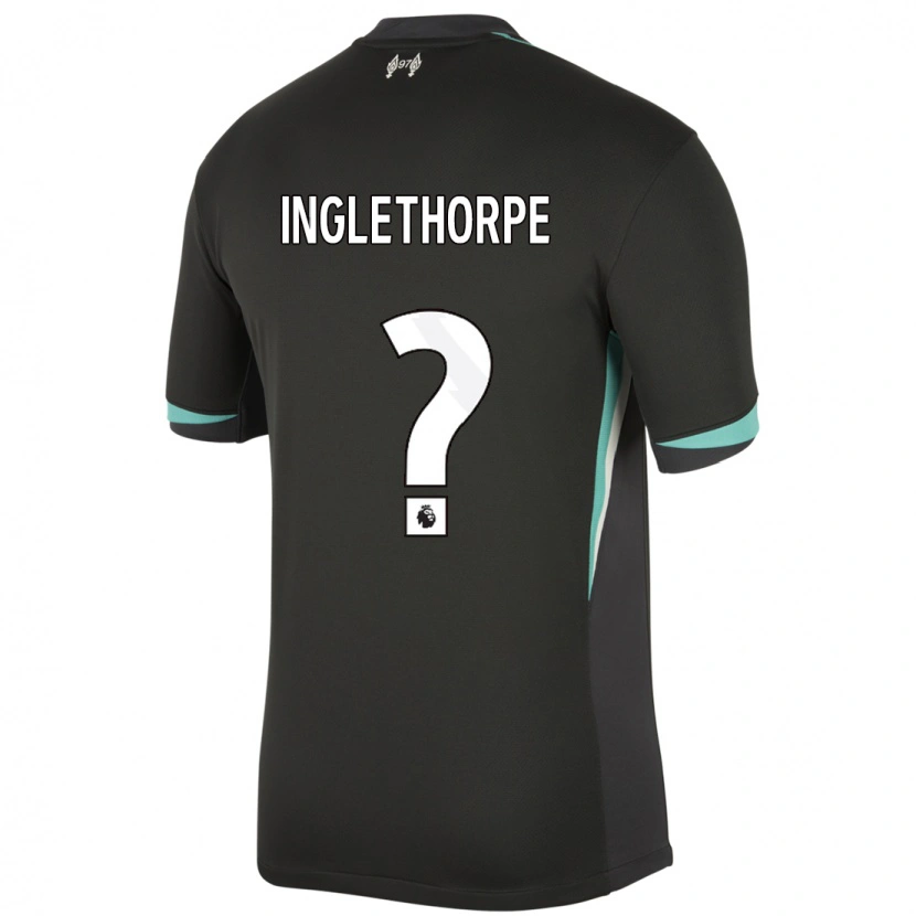 Danxen Bambino Maglia Finn Inglethorpe #0 Nero Antracite Bianco Kit Gara Away 2024/25 Maglietta