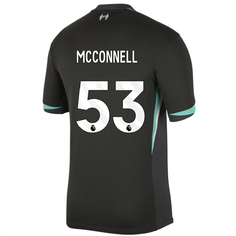 Danxen Bambino Maglia James Mcconnell #53 Nero Antracite Bianco Kit Gara Away 2024/25 Maglietta