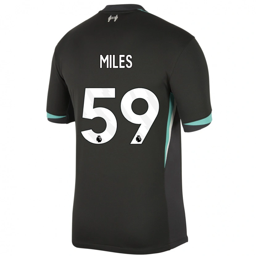 Danxen Bambino Maglia Terence Miles #59 Nero Antracite Bianco Kit Gara Away 2024/25 Maglietta