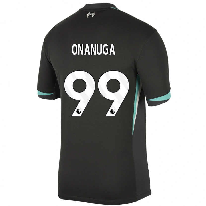 Danxen Bambino Maglia Fola Onanuga #99 Nero Antracite Bianco Kit Gara Away 2024/25 Maglietta