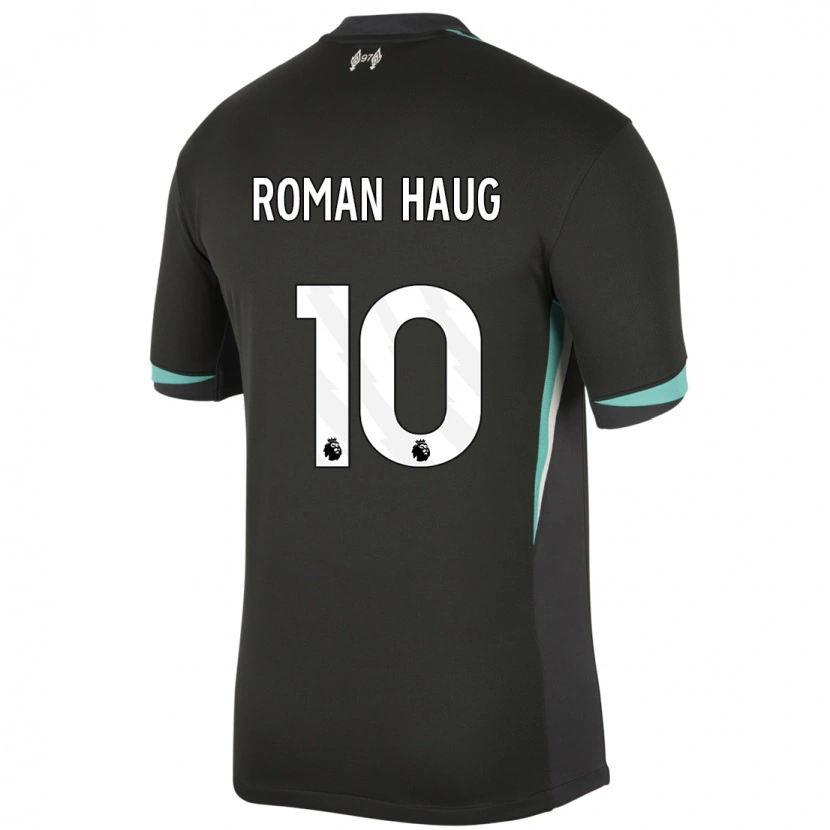 Danxen Bambino Maglia Sophie Román Haug #10 Nero Antracite Bianco Kit Gara Away 2024/25 Maglietta