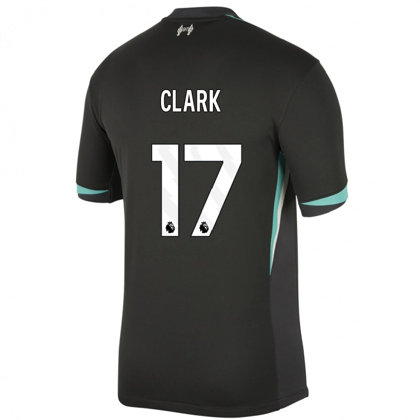 Danxen Bambino Maglia Jenna Clark #17 Nero Antracite Bianco Kit Gara Away 2024/25 Maglietta