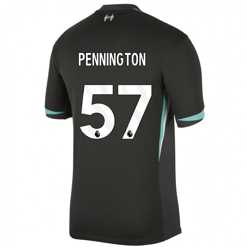 Danxen Bambino Maglia Cody Pennington #57 Nero Antracite Bianco Kit Gara Away 2024/25 Maglietta