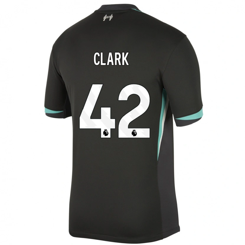 Danxen Bambino Maglia Bobby Clark #42 Nero Antracite Bianco Kit Gara Away 2024/25 Maglietta