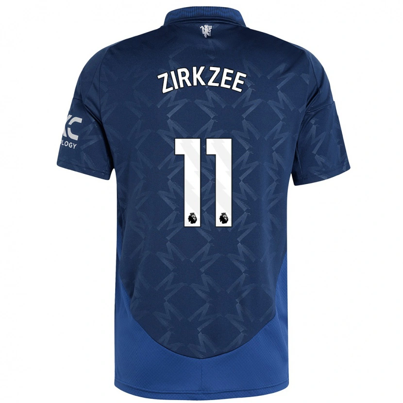 Danxen Bambino Maglia Joshua Zirkzee #11 Indaco Kit Gara Away 2024/25 Maglietta