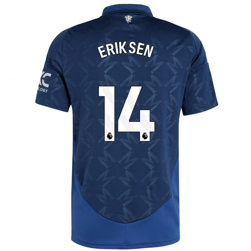 Danxen Bambino Maglia Christian Eriksen #14 Indaco Kit Gara Away 2024/25 Maglietta