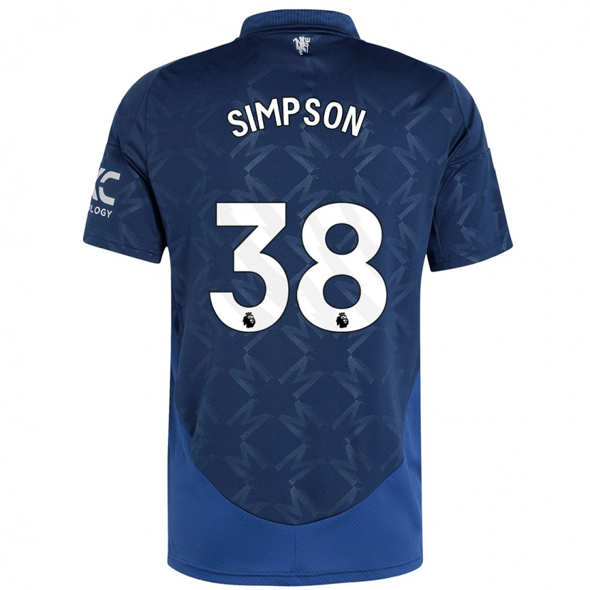 Danxen Bambino Maglia Jess Simpson #38 Indaco Kit Gara Away 2024/25 Maglietta