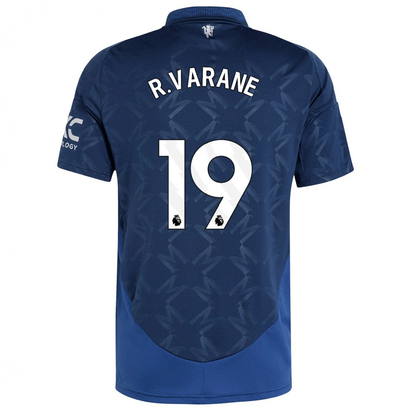 Danxen Bambino Maglia Raphaël Varane #19 Indaco Kit Gara Away 2024/25 Maglietta