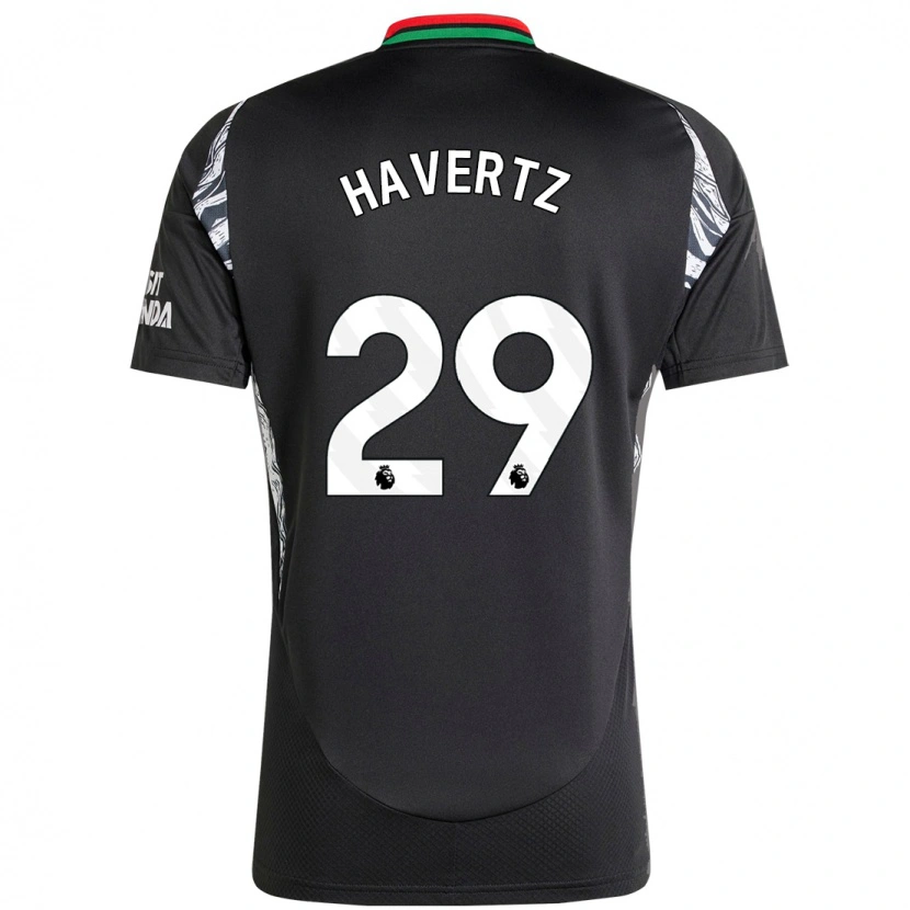 Danxen Bambino Maglia Kai Havertz #29 Nero Kit Gara Away 2024/25 Maglietta