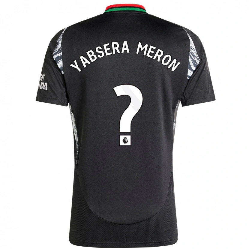 Danxen Bambino Maglia Yabsera Meron #0 Nero Kit Gara Away 2024/25 Maglietta
