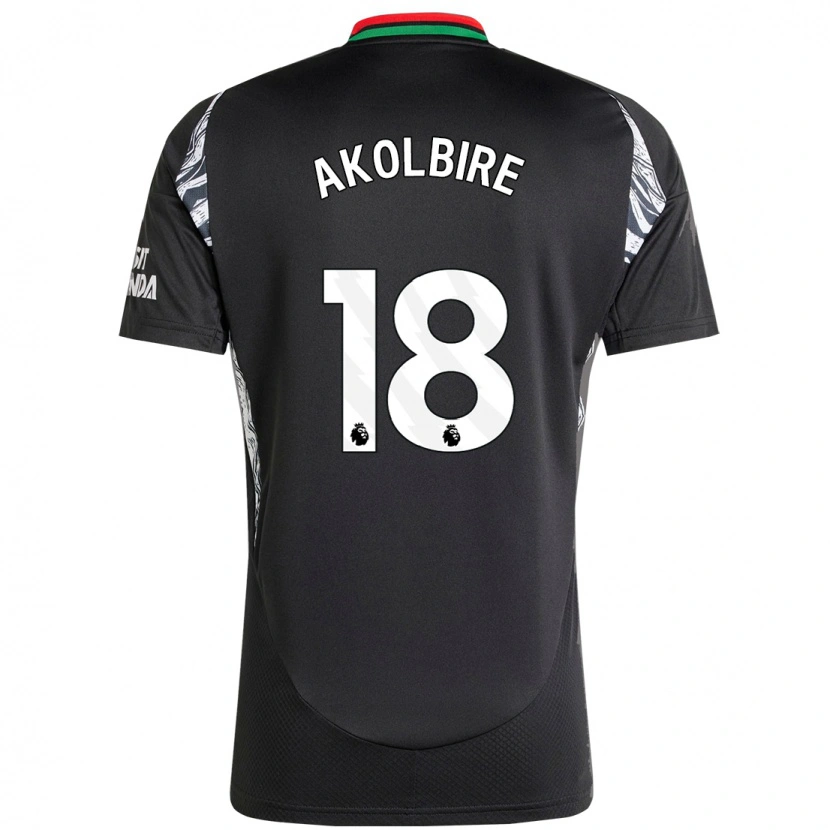 Danxen Bambino Maglia Bless Akolbire #18 Nero Kit Gara Away 2024/25 Maglietta