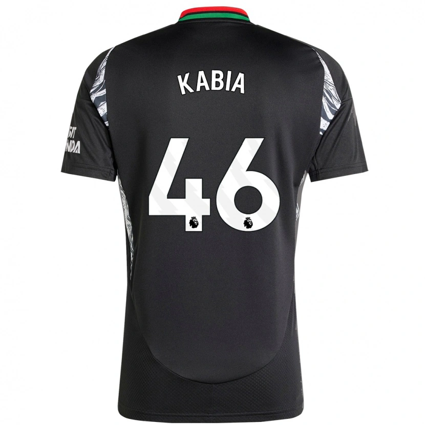 Danxen Bambino Maglia Ismeal Kabia #46 Nero Kit Gara Away 2024/25 Maglietta