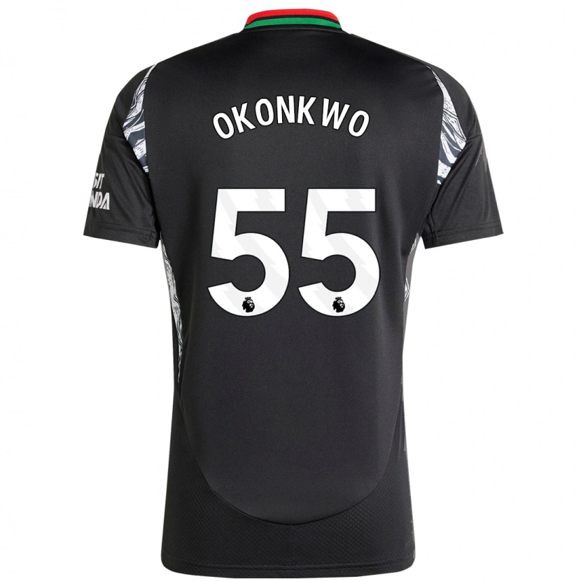 Danxen Bambino Maglia Brian Okonkwo #55 Nero Kit Gara Away 2024/25 Maglietta