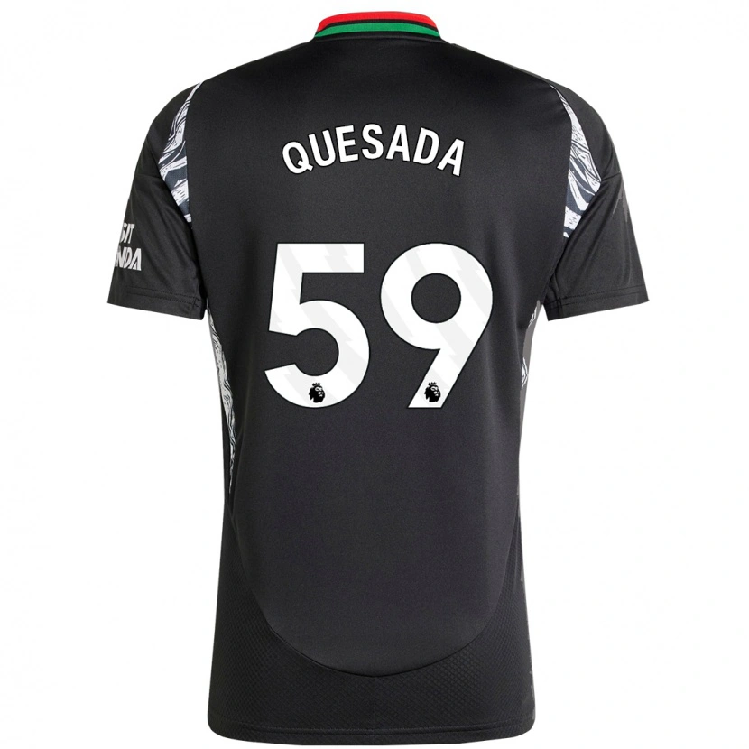 Danxen Bambino Maglia Elián Quesada #59 Nero Kit Gara Away 2024/25 Maglietta