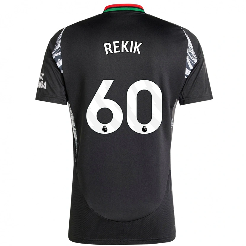 Danxen Bambino Maglia Omar Rekik #60 Nero Kit Gara Away 2024/25 Maglietta