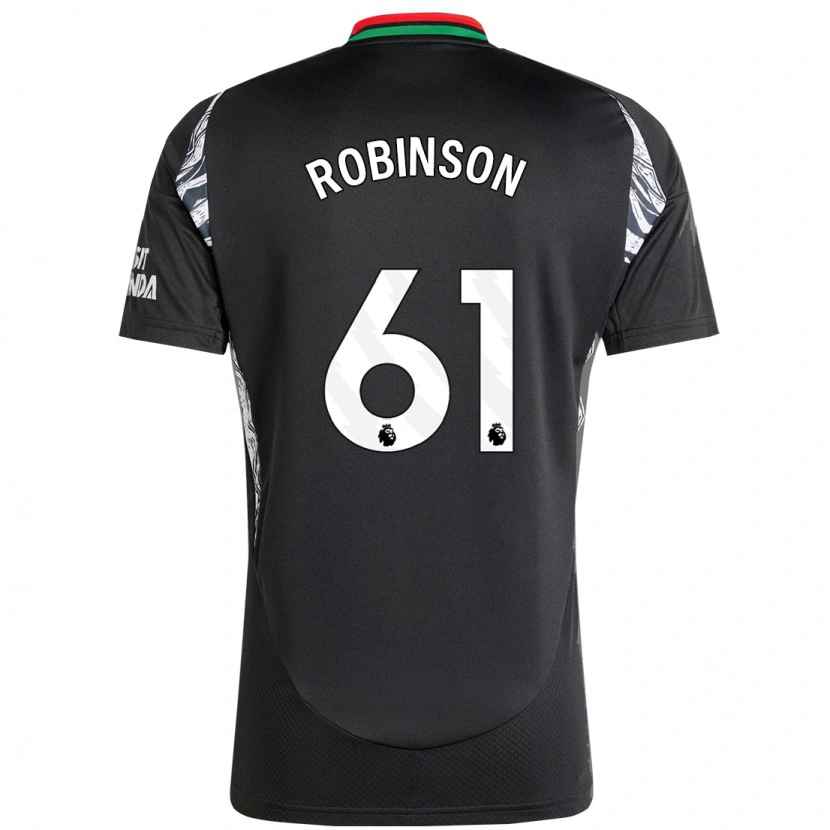 Danxen Bambino Maglia Josh Robinson #61 Nero Kit Gara Away 2024/25 Maglietta