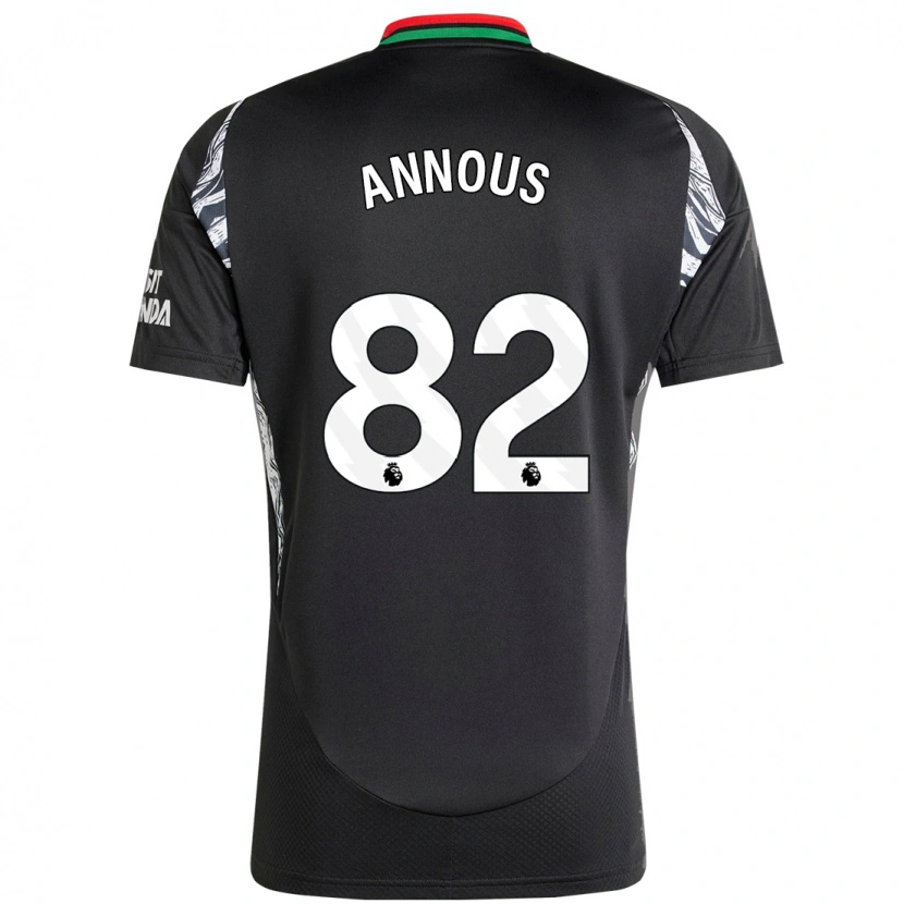 Danxen Bambino Maglia Andre Annous #82 Nero Kit Gara Away 2024/25 Maglietta