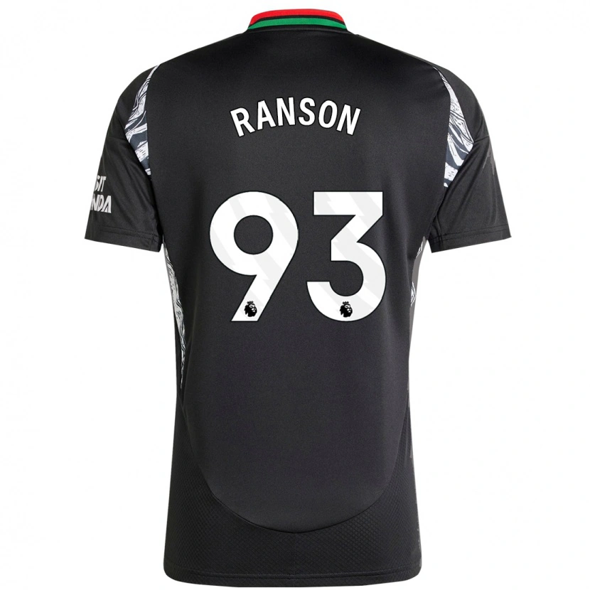 Danxen Bambino Maglia Khari Ranson #93 Nero Kit Gara Away 2024/25 Maglietta