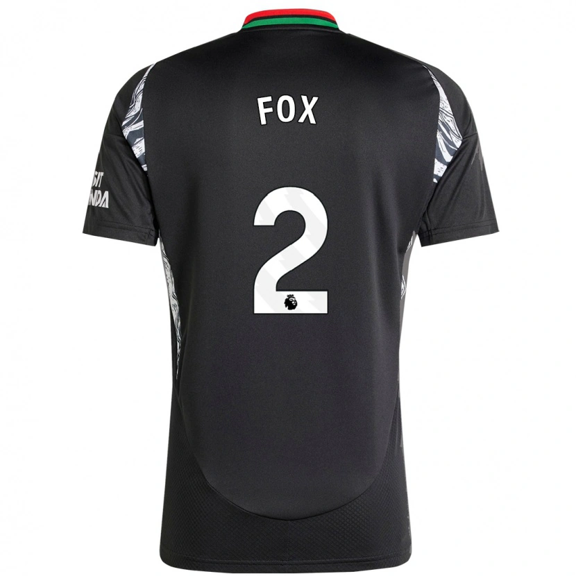 Danxen Bambino Maglia Emily Fox #2 Nero Kit Gara Away 2024/25 Maglietta
