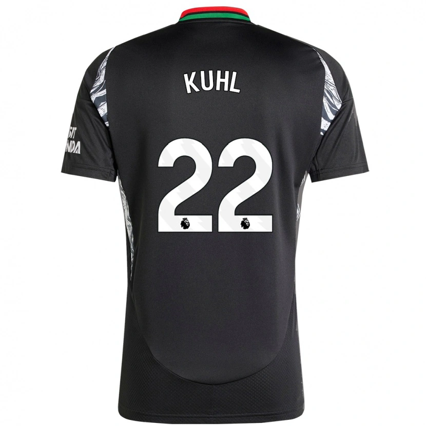 Danxen Bambino Maglia Kathrine Møller Kühl #22 Nero Kit Gara Away 2024/25 Maglietta