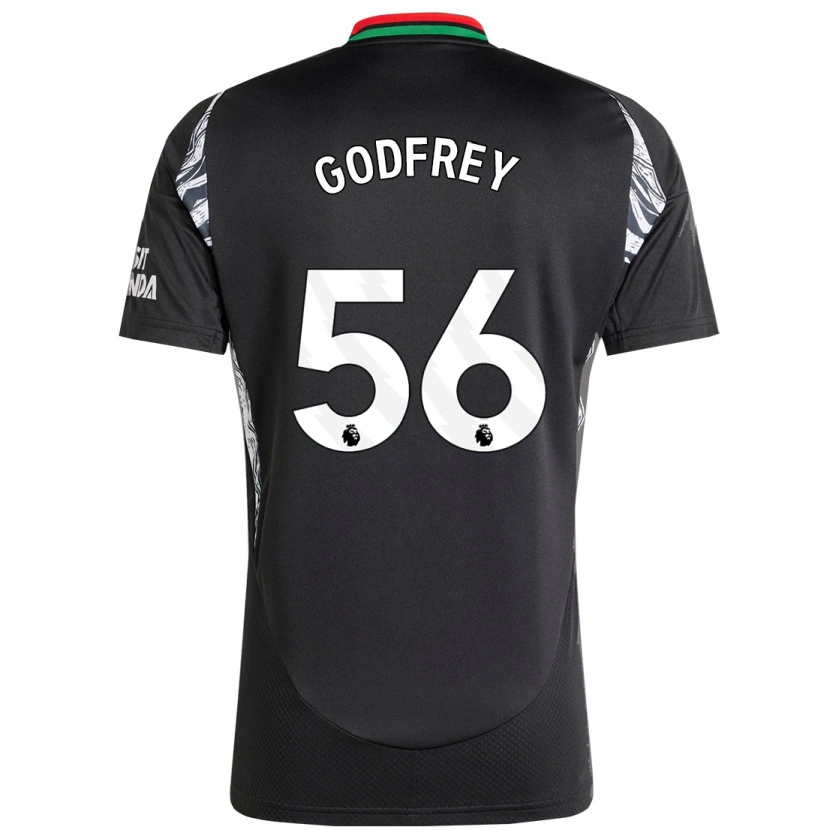 Danxen Bambino Maglia Freya Godfrey #56 Nero Kit Gara Away 2024/25 Maglietta
