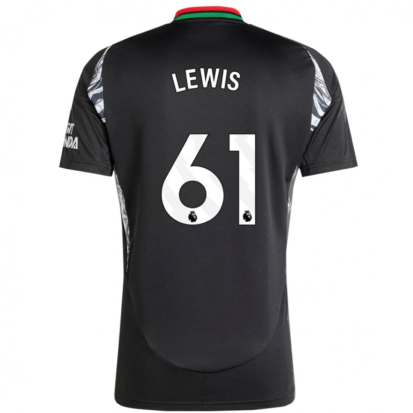 Danxen Bambino Maglia George Lewis #61 Nero Kit Gara Away 2024/25 Maglietta