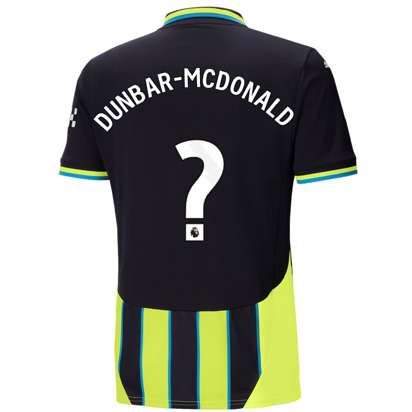 Danxen Bambino Maglia Christian Dunbar-Mcdonald #0 Blu Giallo Kit Gara Away 2024/25 Maglietta