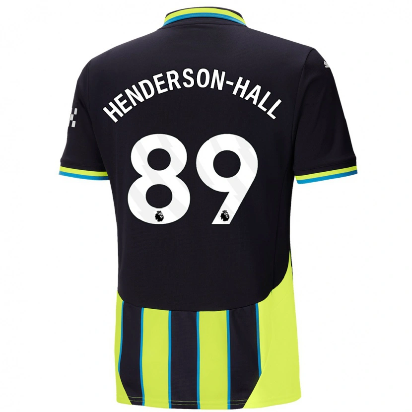 Danxen Bambino Maglia Matty Henderson-Hall #89 Blu Giallo Kit Gara Away 2024/25 Maglietta
