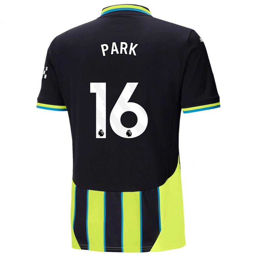 Danxen Bambino Maglia Jess Park #16 Blu Giallo Kit Gara Away 2024/25 Maglietta