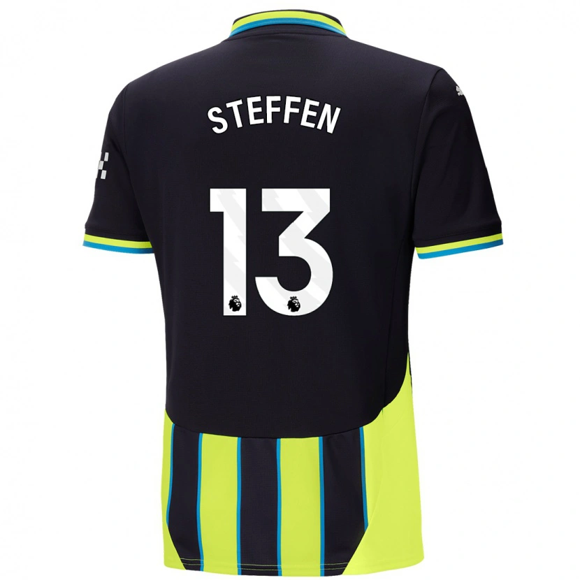 Danxen Bambino Maglia Zack Steffen #13 Blu Giallo Kit Gara Away 2024/25 Maglietta