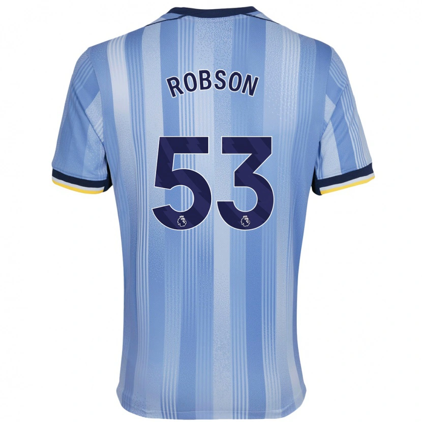 Danxen Bambino Maglia Max Robson #53 Azzurro Chiaro Kit Gara Away 2024/25 Maglietta