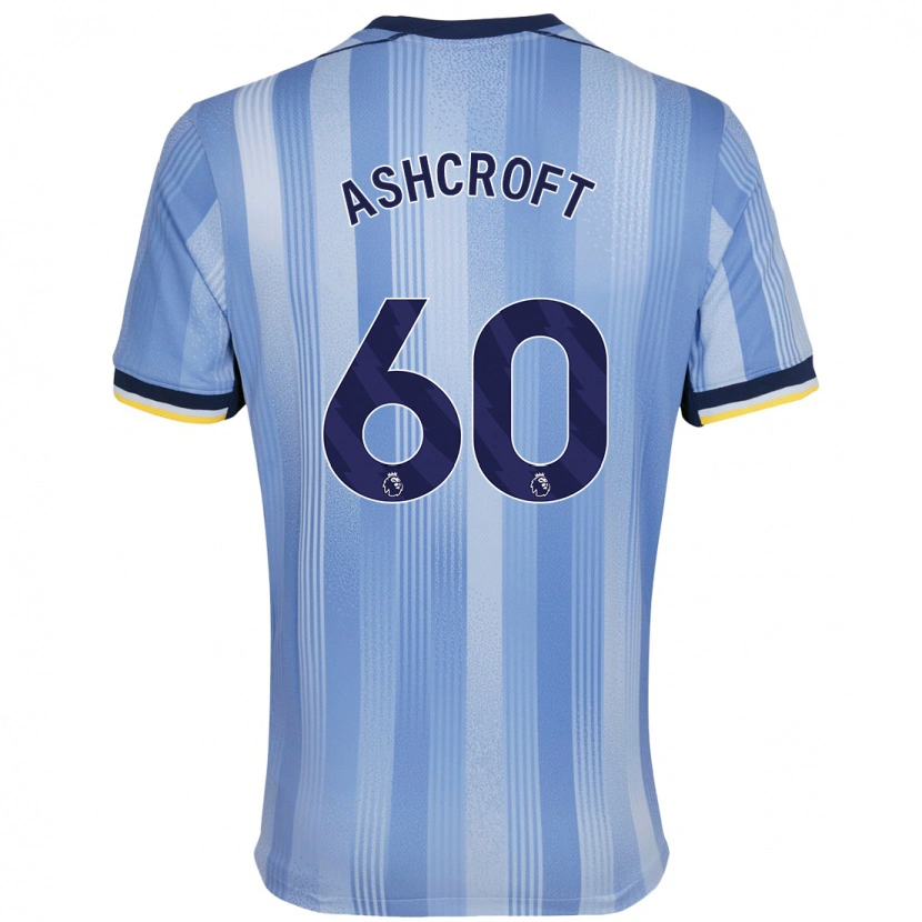 Danxen Bambino Maglia Tyrell Ashcroft #60 Azzurro Chiaro Kit Gara Away 2024/25 Maglietta