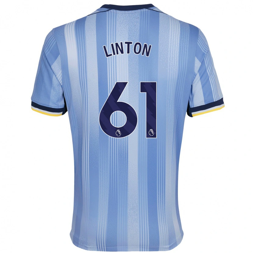 Danxen Bambino Maglia Jahziah Linton #61 Azzurro Chiaro Kit Gara Away 2024/25 Maglietta