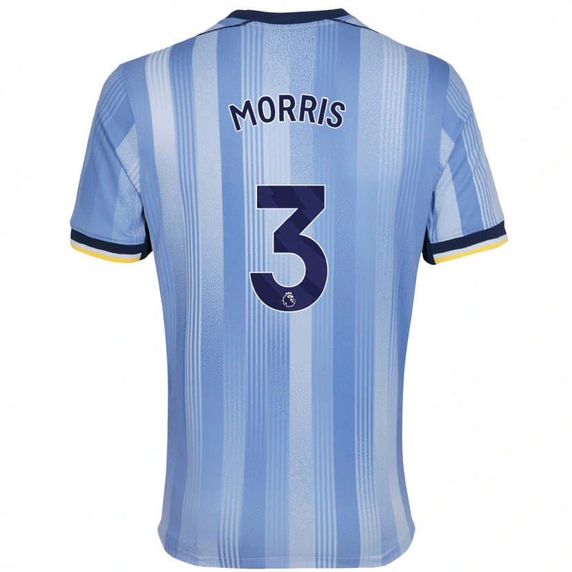 Danxen Bambino Maglia Ella Morris #3 Azzurro Chiaro Kit Gara Away 2024/25 Maglietta