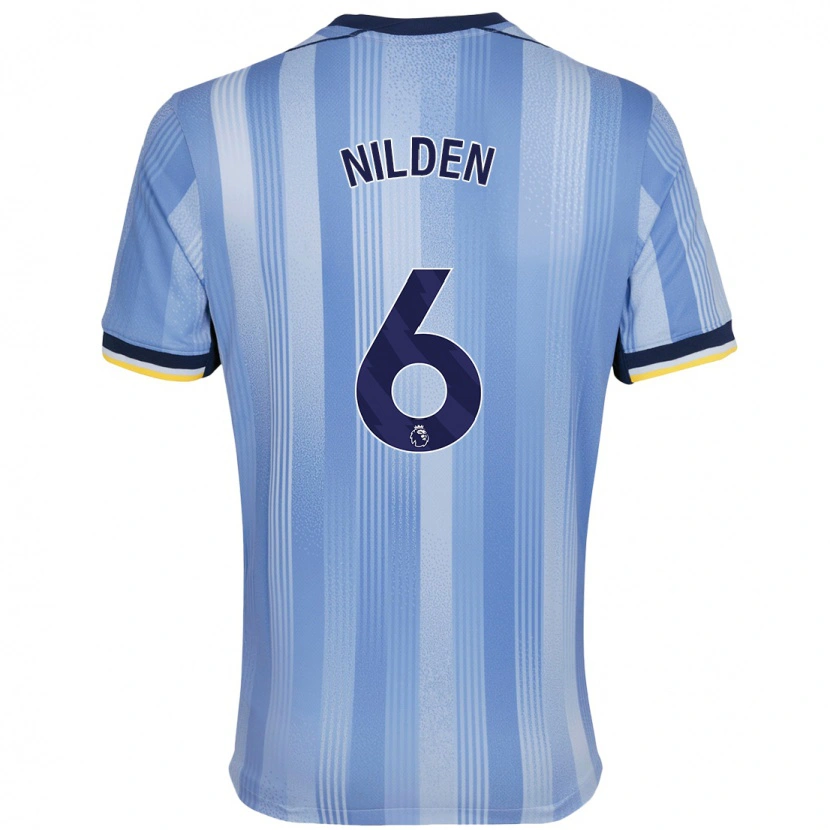 Danxen Bambino Maglia Amanda Nildén #6 Azzurro Chiaro Kit Gara Away 2024/25 Maglietta