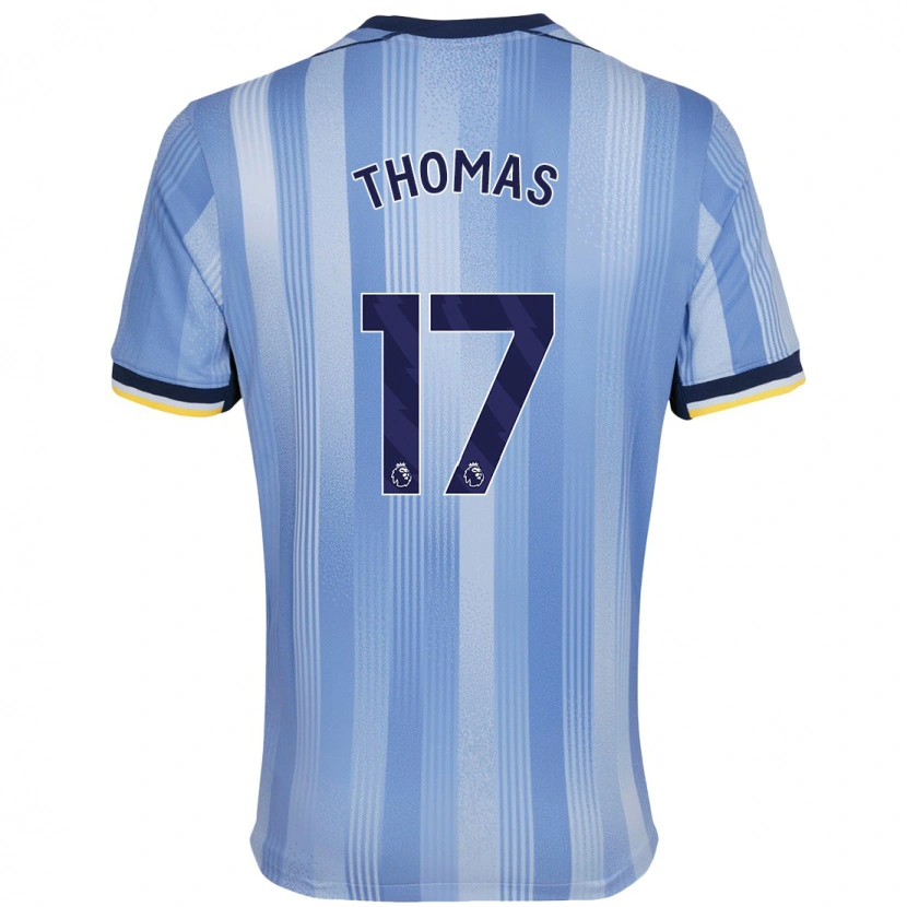 Danxen Bambino Maglia Martha Thomas #17 Azzurro Chiaro Kit Gara Away 2024/25 Maglietta