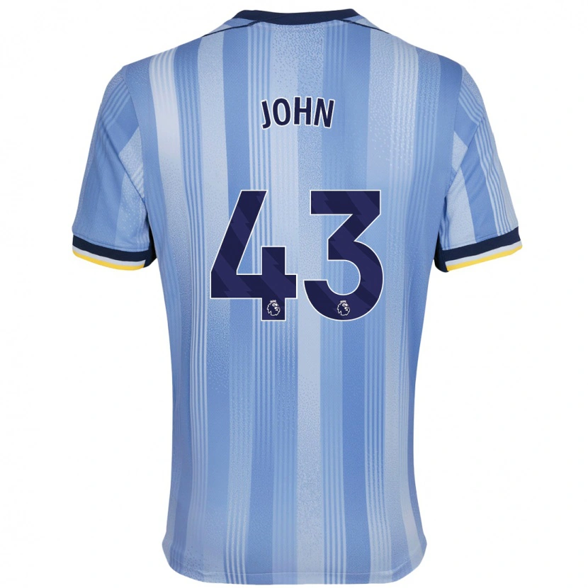 Danxen Bambino Maglia Nile John #43 Azzurro Chiaro Kit Gara Away 2024/25 Maglietta