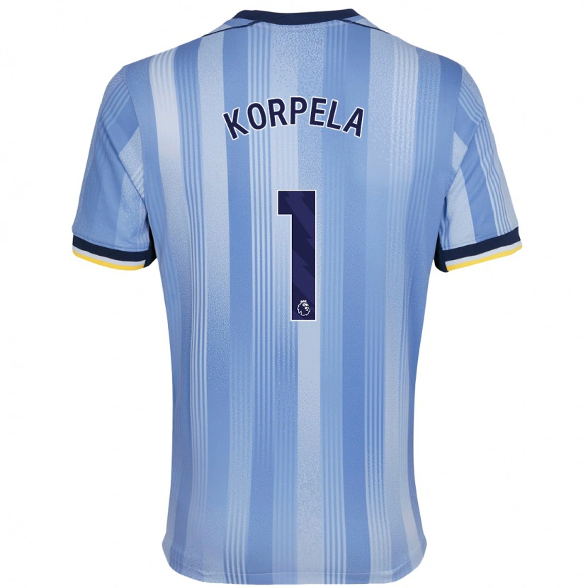 Danxen Bambino Maglia Tinja-Riikka Korpela #1 Azzurro Chiaro Kit Gara Away 2024/25 Maglietta