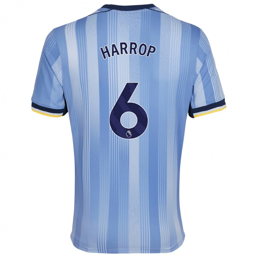 Danxen Bambino Maglia Kerys Harrop #6 Azzurro Chiaro Kit Gara Away 2024/25 Maglietta