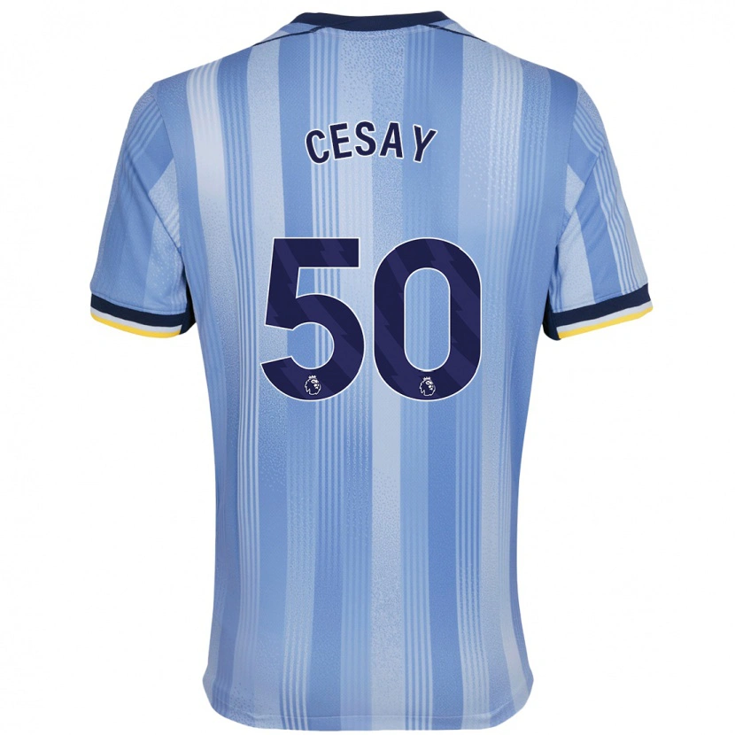 Danxen Bambino Maglia Kallum Cesay #50 Azzurro Chiaro Kit Gara Away 2024/25 Maglietta