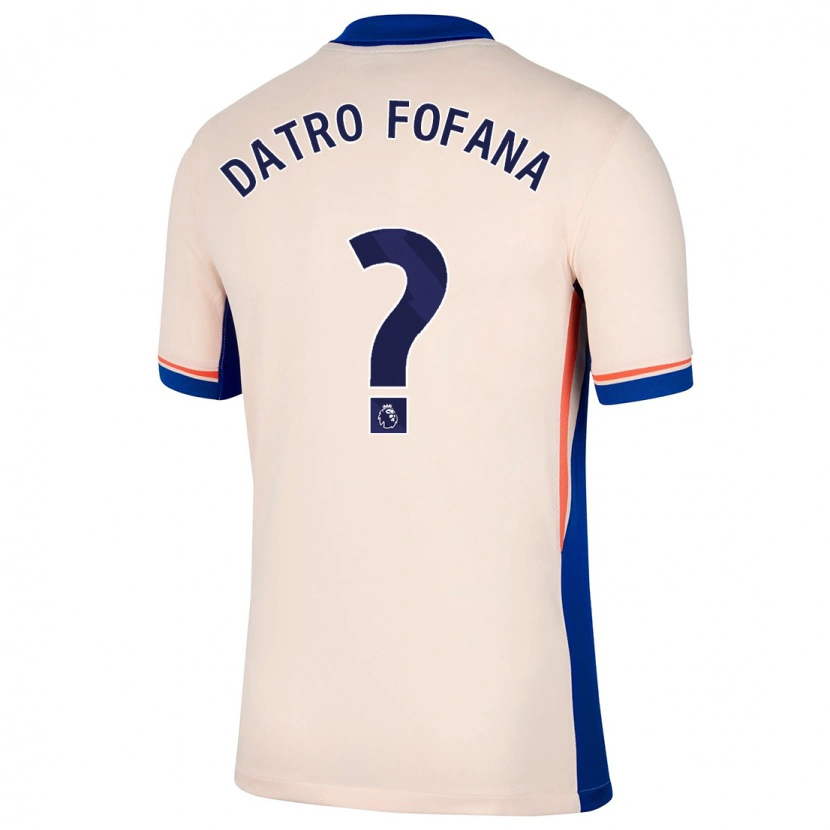 Danxen Bambino Maglia David Datro Fofana #0 Beige Chiaro Kit Gara Away 2024/25 Maglietta