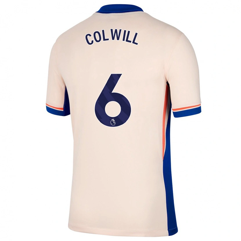 Danxen Bambino Maglia Levi Colwill #6 Beige Chiaro Kit Gara Away 2024/25 Maglietta