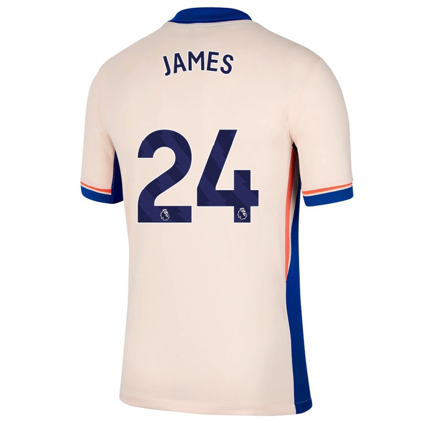 Danxen Bambino Maglia Reece James #24 Beige Chiaro Kit Gara Away 2024/25 Maglietta