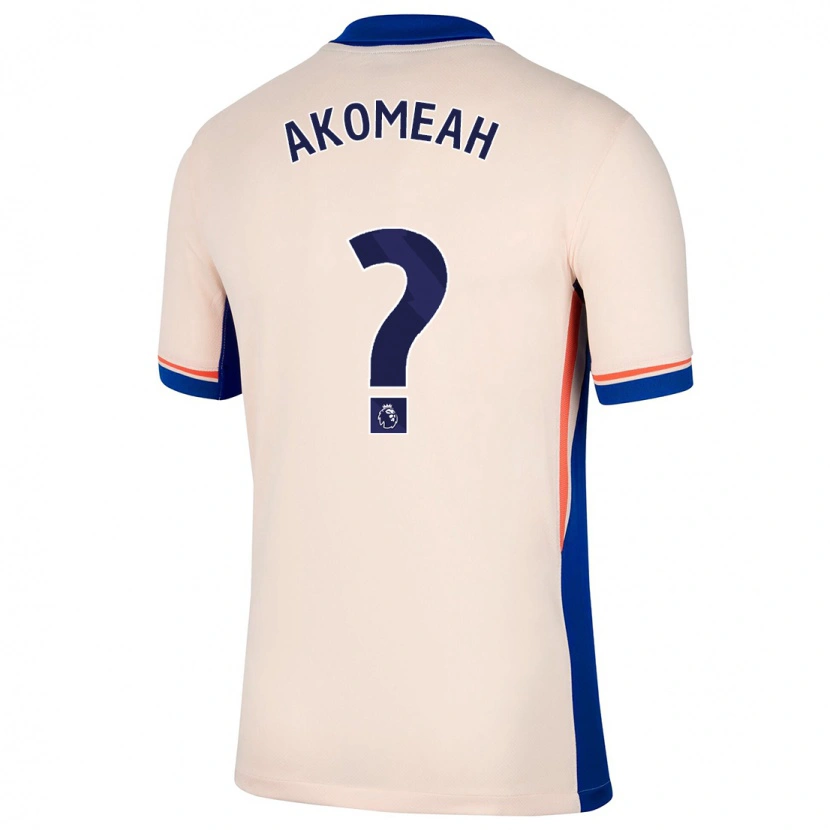 Danxen Bambino Maglia Travis Akomeah #0 Beige Chiaro Kit Gara Away 2024/25 Maglietta