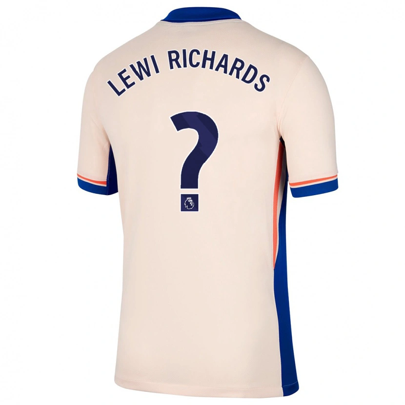 Danxen Bambino Maglia Lewi Richards #0 Beige Chiaro Kit Gara Away 2024/25 Maglietta