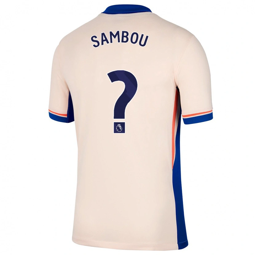 Danxen Bambino Maglia Gabriel Sambou #0 Beige Chiaro Kit Gara Away 2024/25 Maglietta