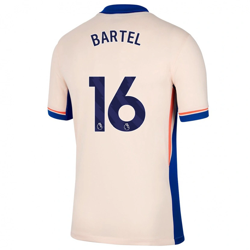 Danxen Bambino Maglia Júlia Bartel #16 Beige Chiaro Kit Gara Away 2024/25 Maglietta