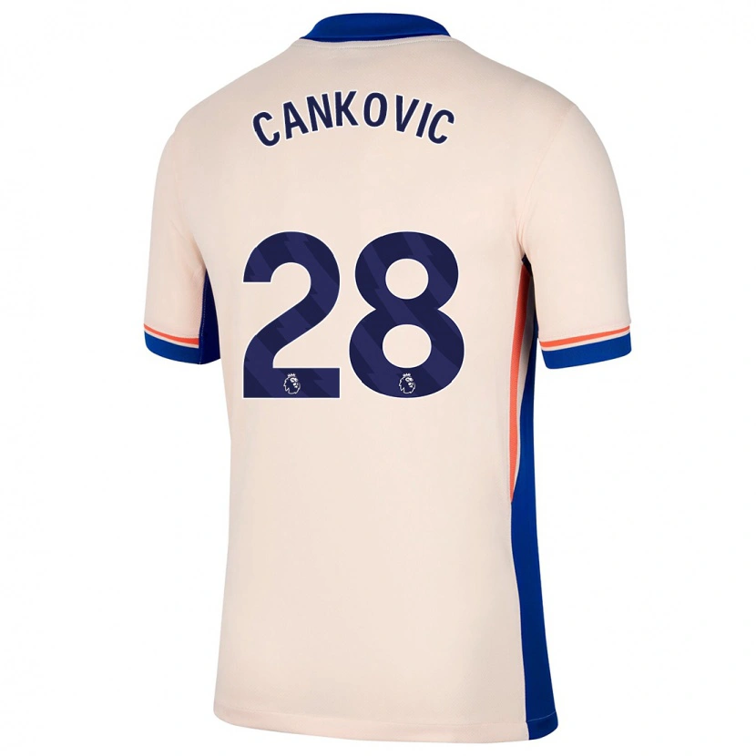 Danxen Bambino Maglia Jelena Čanković #28 Beige Chiaro Kit Gara Away 2024/25 Maglietta