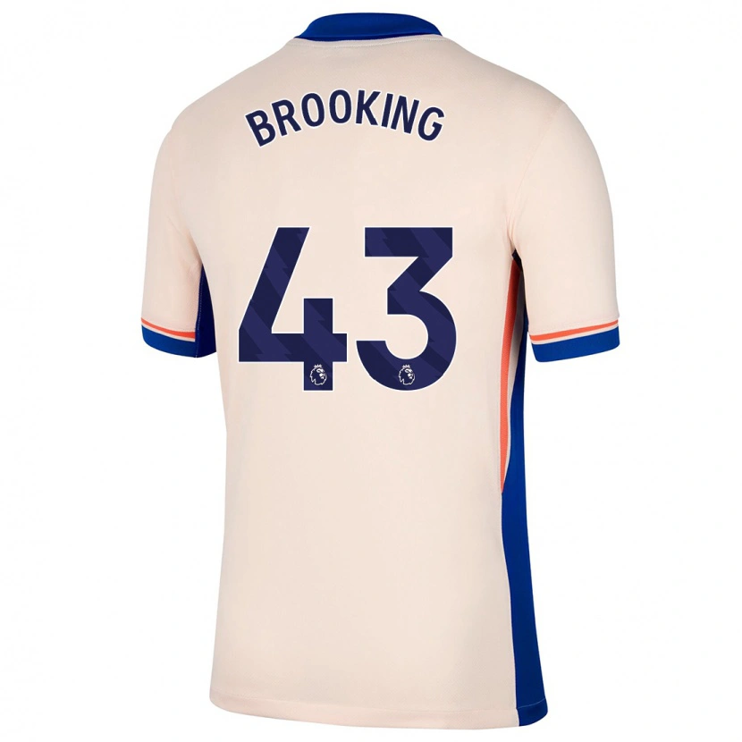Danxen Bambino Maglia Josh Brooking #43 Beige Chiaro Kit Gara Away 2024/25 Maglietta