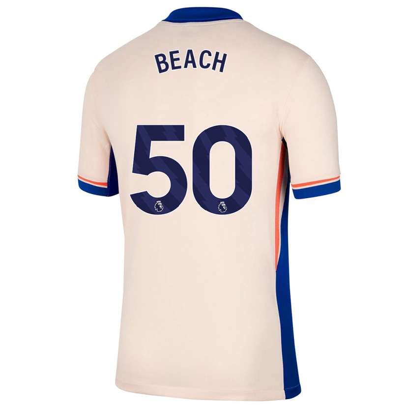 Danxen Bambino Maglia Eddie Beach #50 Beige Chiaro Kit Gara Away 2024/25 Maglietta